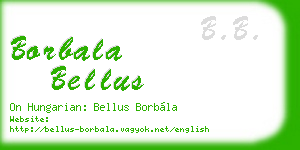 borbala bellus business card