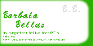 borbala bellus business card